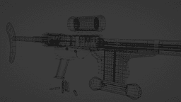 medium rail gun style sniper rifle for printing or game asset 3d model
