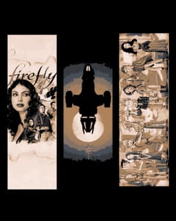 Bookmark Set Highlighting the TV Series Firefly and the Movie Serenity 3d model
