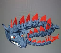 Mythologic Taurus Dragon – Print‑in‑Place Articulated Model - 3D Printable Fantasy Sculpture 3d model