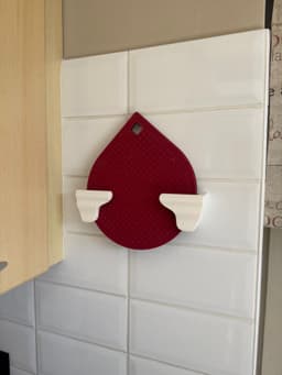 Wall Trivet Twin Mount 3d model