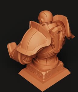 Gaming Controller Holder | Sci-Fi Soldier Gear Stand | Armor Statue Gaming Accessory 3d model