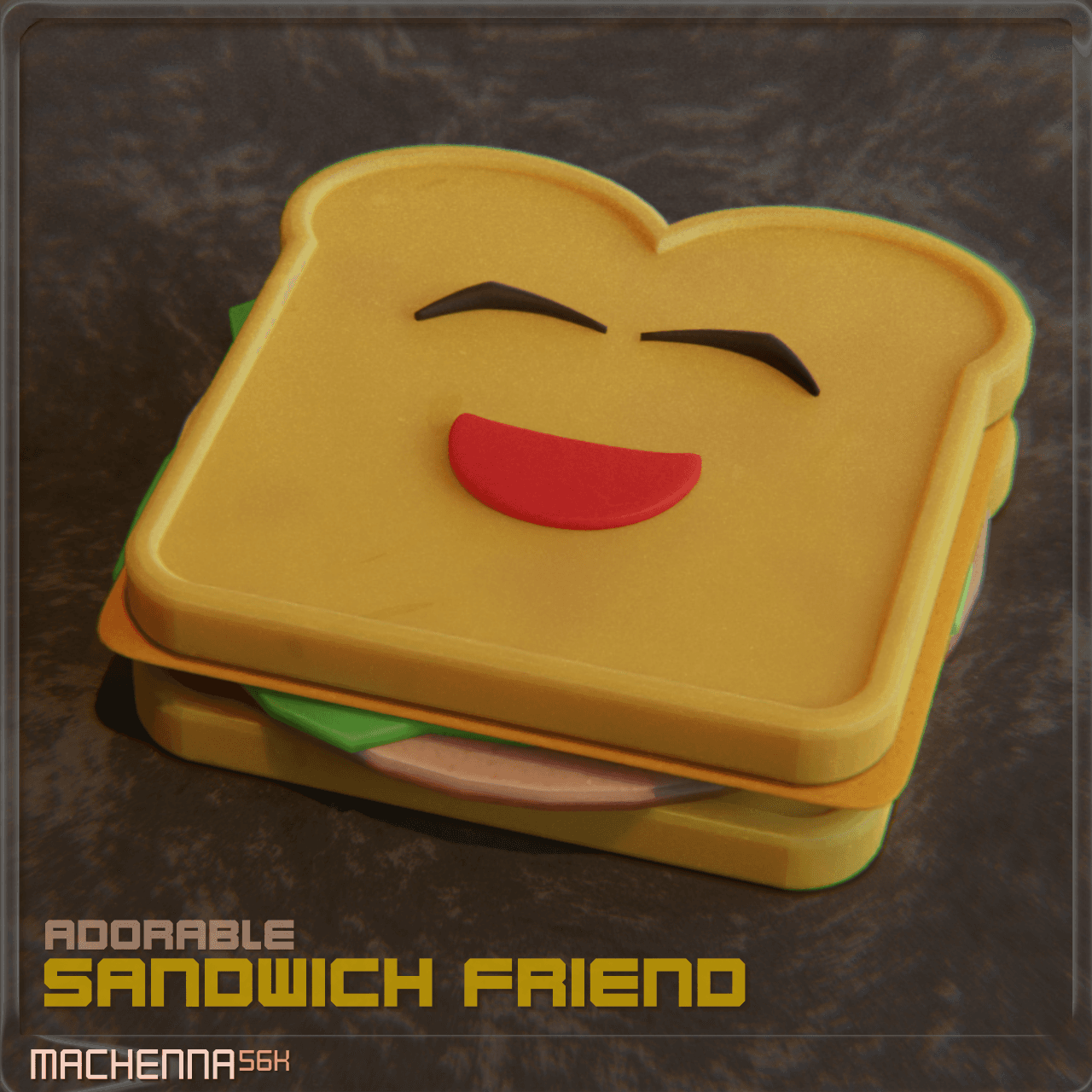 Adorable Sandwich Friend 3d model