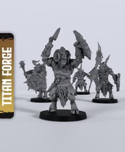 Goatmen Unit - With Free Dragon - 5e DnD Inspired for RPG and Wargamers 3d model