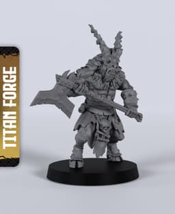 Goatmen Unit - With Free Dragon - 5e DnD Inspired for RPG and Wargamers 3d model
