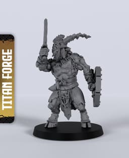 Goatmen Unit - With Free Dragon - 5e DnD Inspired for RPG and Wargamers 3d model