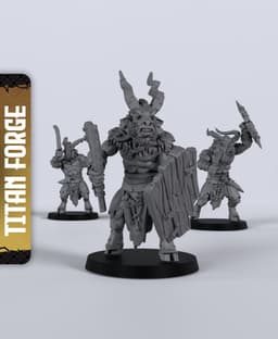 Goatmen Unit - With Free Dragon - 5e DnD Inspired for RPG and Wargamers 3d model