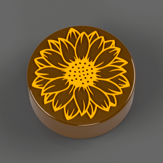 Sunflower Box 3d model