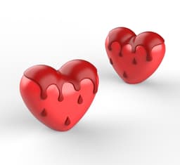 3D Melted Heart Decor, Dripping Love - Heartbreak, Surprise and Gift for Couple, LoveArt, Gothic 3d model