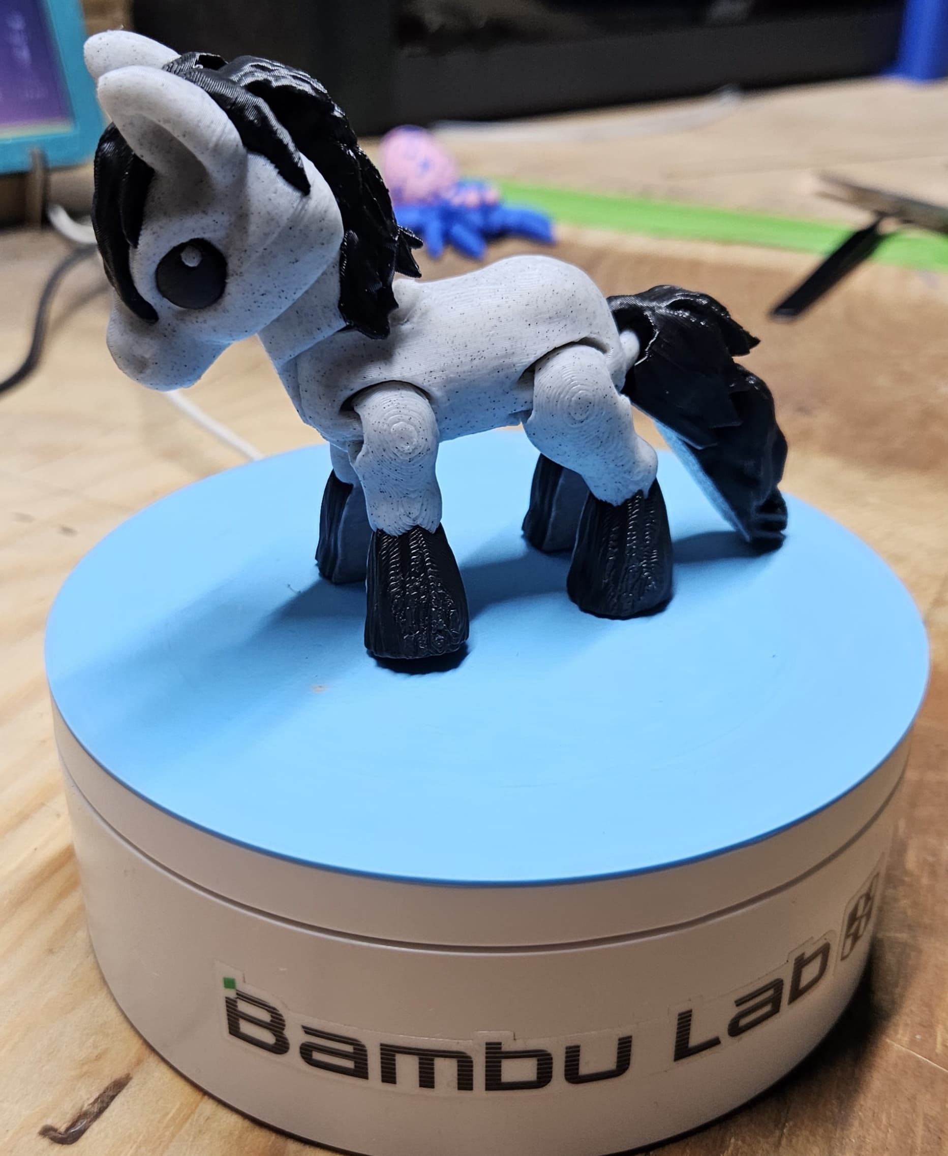 decided to reduce purge amount and make an extra horse for infill and turned out better then I thought it would.