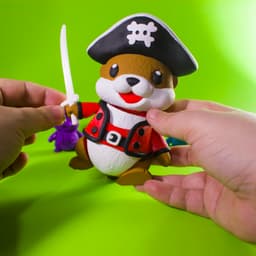 Fluffy Pirate Otter 3d model