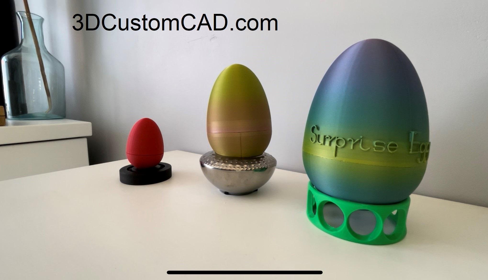 Easter Custom Surprise Egg with Text 3D - Custom Surprise Egg - 3d model