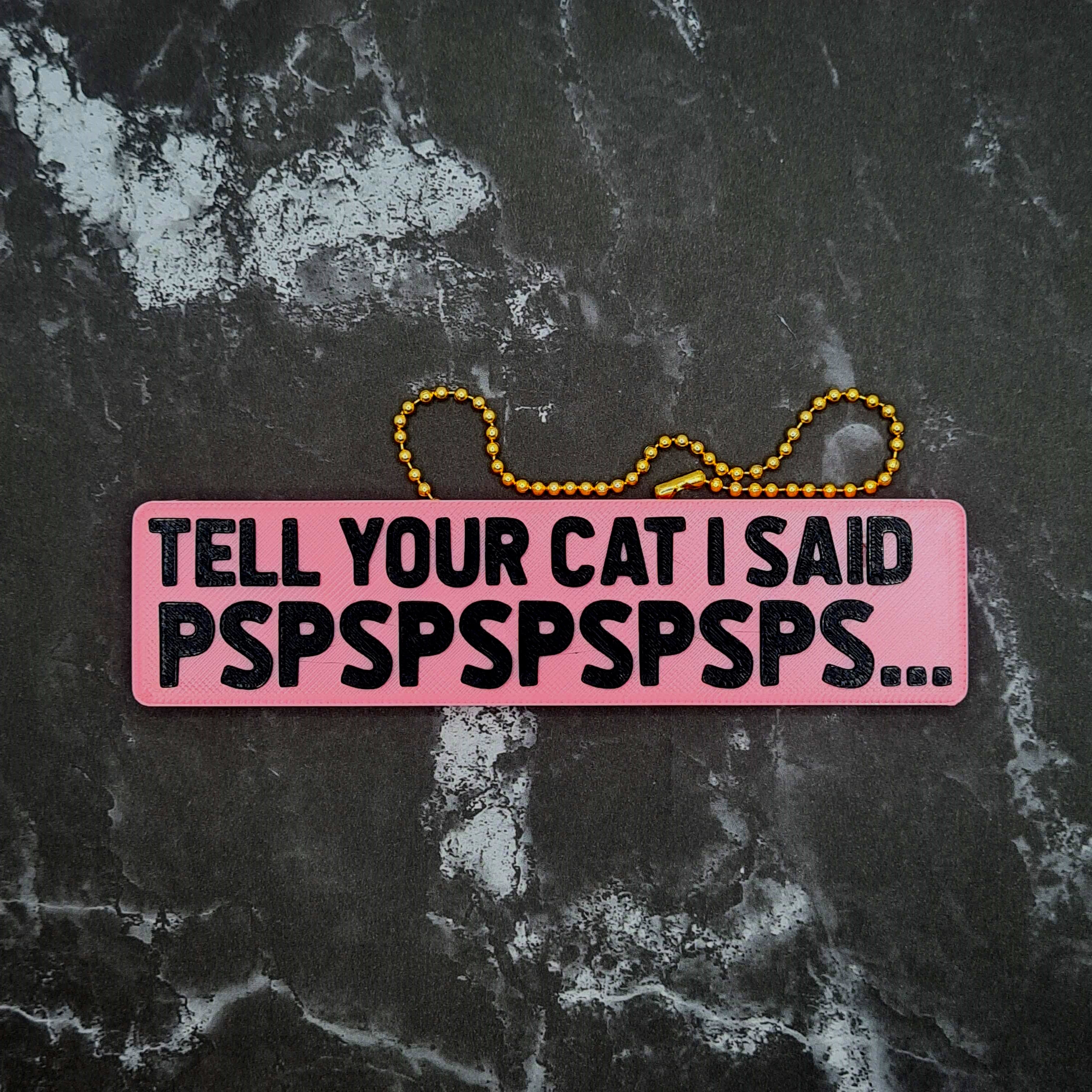 Tell Your Cat I Said Pspsps... Charm 3d model