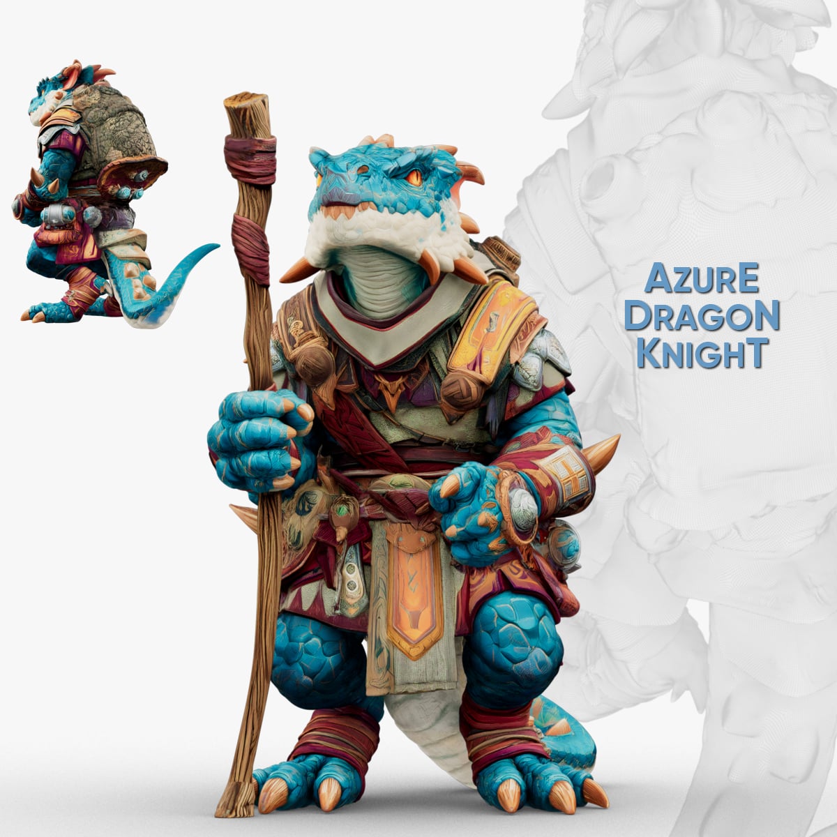 Azure Dragon Knight 3d model