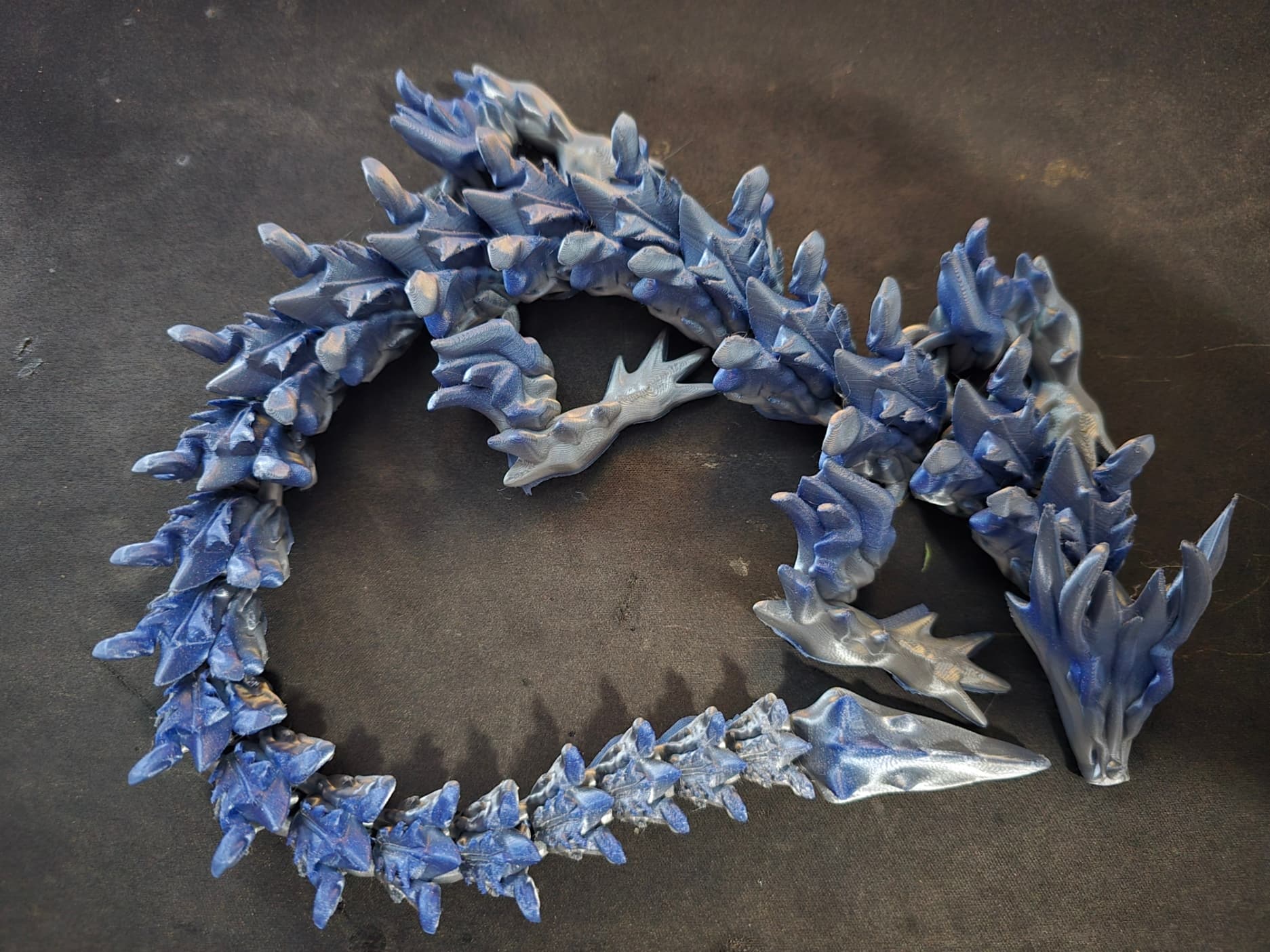printed in Stronghero3d Silver Forget Blue