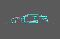 Aston Martin - DB9 Wall Art 3d model
