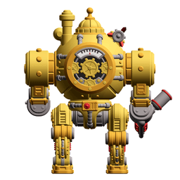UWU Steam Force Rocket Cute Steampunk Mech tabletop Miniature 3d model