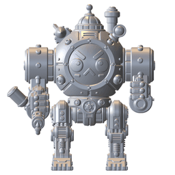 UWU Steam Force Rocket Cute Steampunk Mech tabletop Miniature 3d model