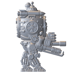 UWU Steam Force Rocket Cute Steampunk Mech tabletop Miniature 3d model