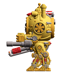 UWU Steam Force Rocket Cute Steampunk Mech tabletop Miniature 3d model