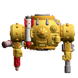 UWU Steam Force Rocket Cute Steampunk Mech tabletop Miniature 3d model