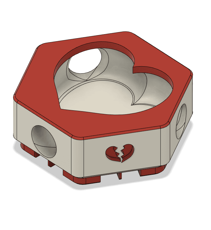 Hextraction - "Love Trap" Heart Tile 3d model