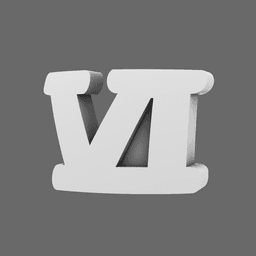 Space Knights V10R Standard Roman Numeral 06 Shoulder Symbols 3d model