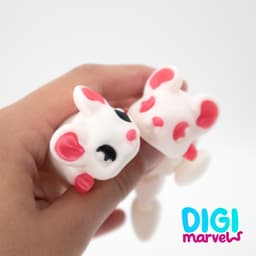 Tiny Mouse Flexi + Keychain + Mushroom Hideout 3d model