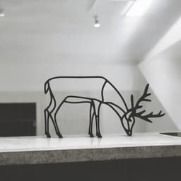 Deer Line Art - Desktop Line Art 3d model