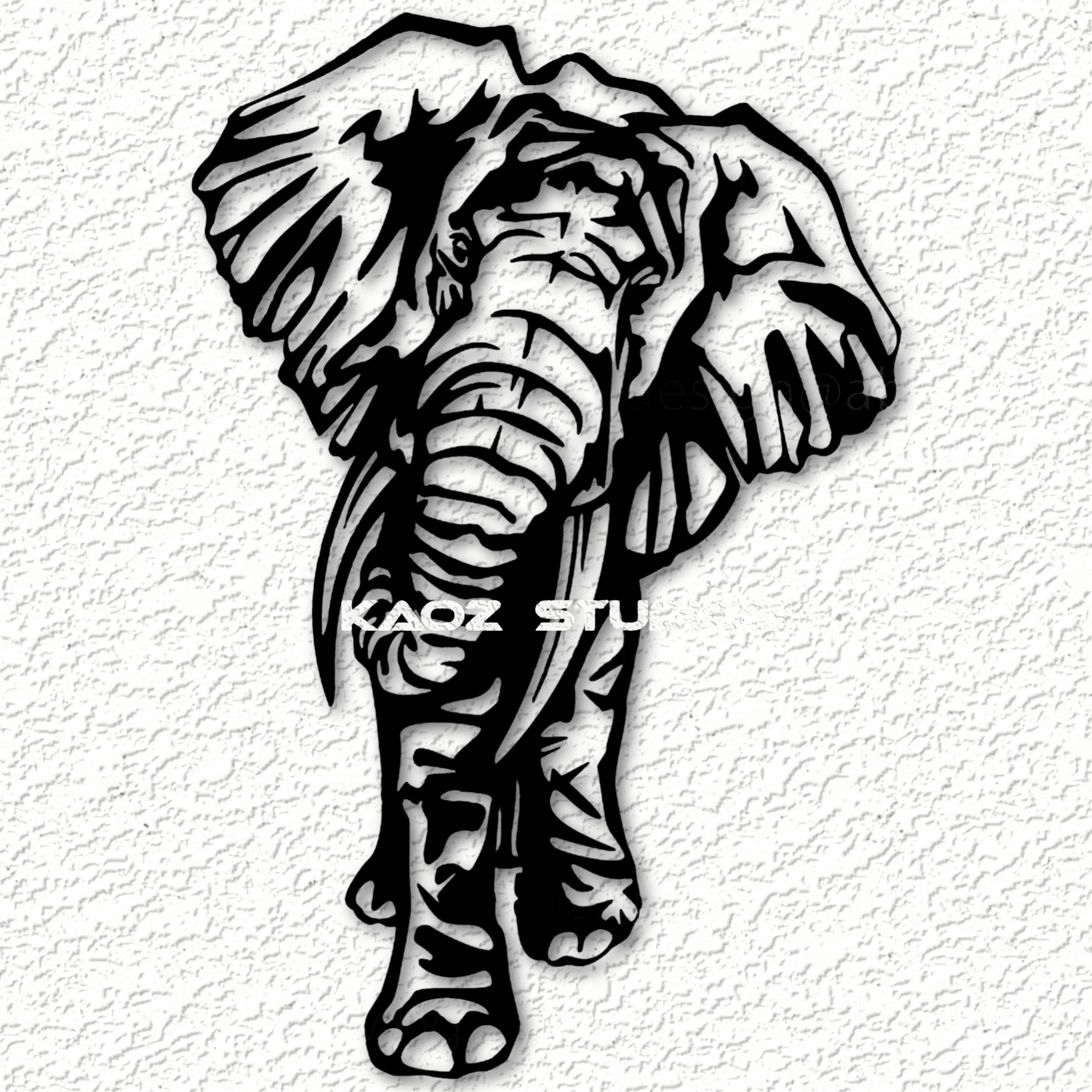 elephant wall art safari wall decor 3d model