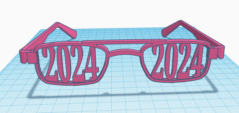2024 glasses v3 print without supports .stl 3d model