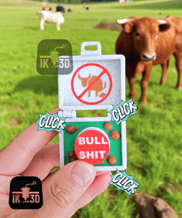 Bullshit Briefcase Clicker Toy / Easy to Print / 3MF Included 3d model