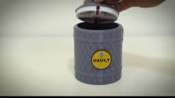 Mini Coin Vault with hidden lock and key 3d model