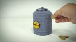 Mini Coin Vault with hidden lock and key 3d model