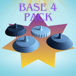 Fidget spinner base 4 pack 3d model