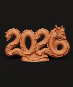 2026 Year of the Dragon Statue | Lunar New Year Decor | Mythical Creature 3d model