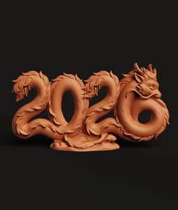 2026 Year of the Dragon Statue | Lunar New Year Decor | Mythical Creature 3d model