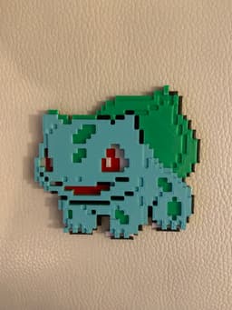 Bulbasaur - Single Extruder no AMS Multicolour Pixel Art 3d model