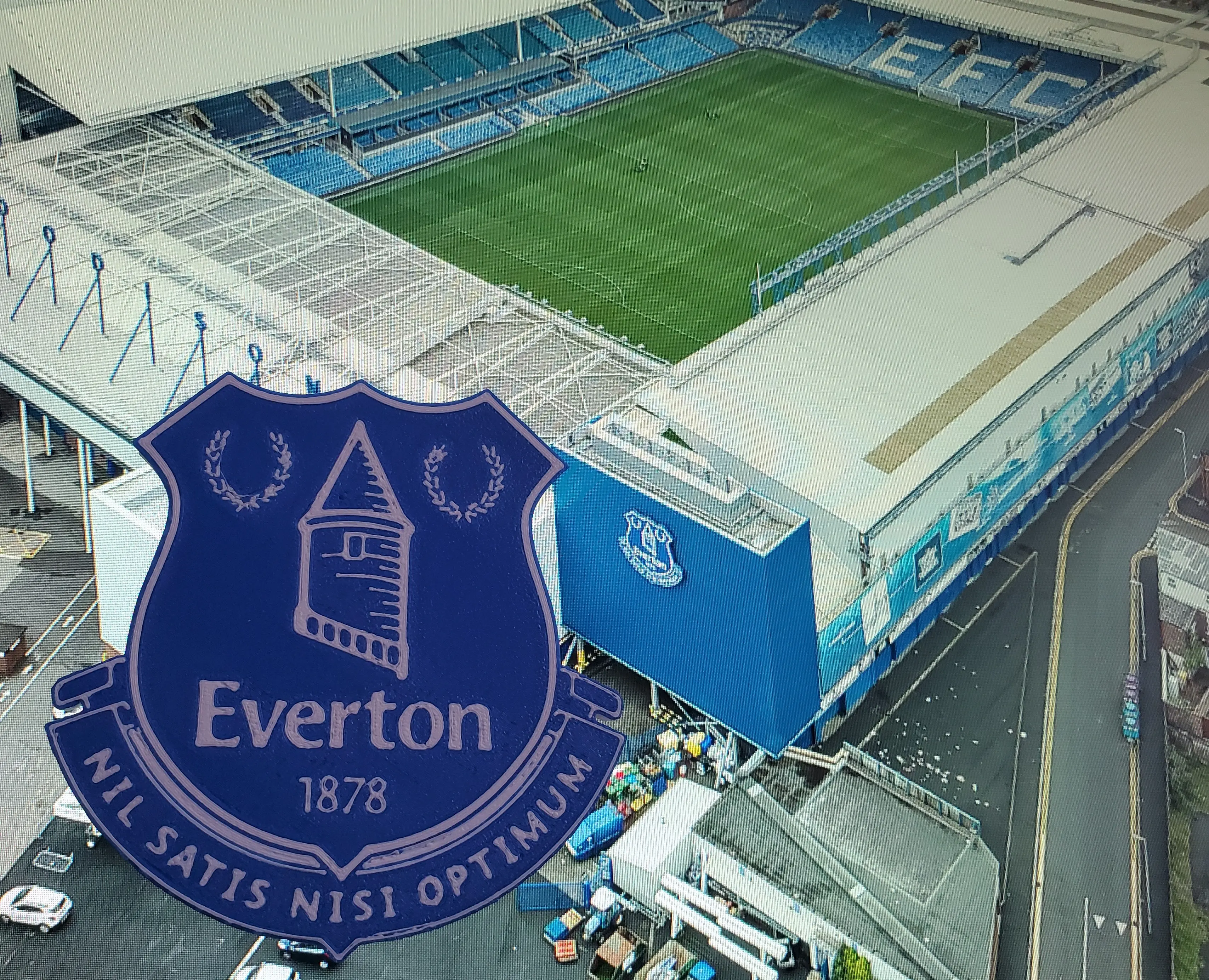 AMS / MMU Everton FC coaster or plaque 3d model