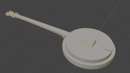 Low Poly Banjo v2 3d model