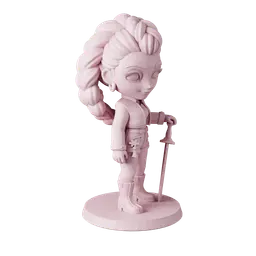 Rumi K-Pop Demon Hunters - Free Sample STL | Full 10-Character Bundle on Profile 3d model