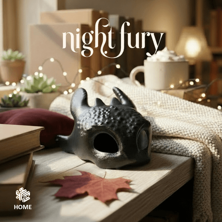 Night Fury Dragon mask – Fantasy Desk Decor STL for 3D Printing (Toothless Inspired) 3d model