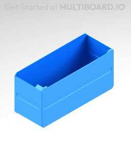 4x2x1.5 LU - Labelled - MultiBin Simple Drawer 3d model