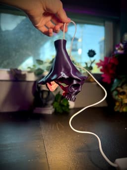 Hanging Skull flower light 3d model