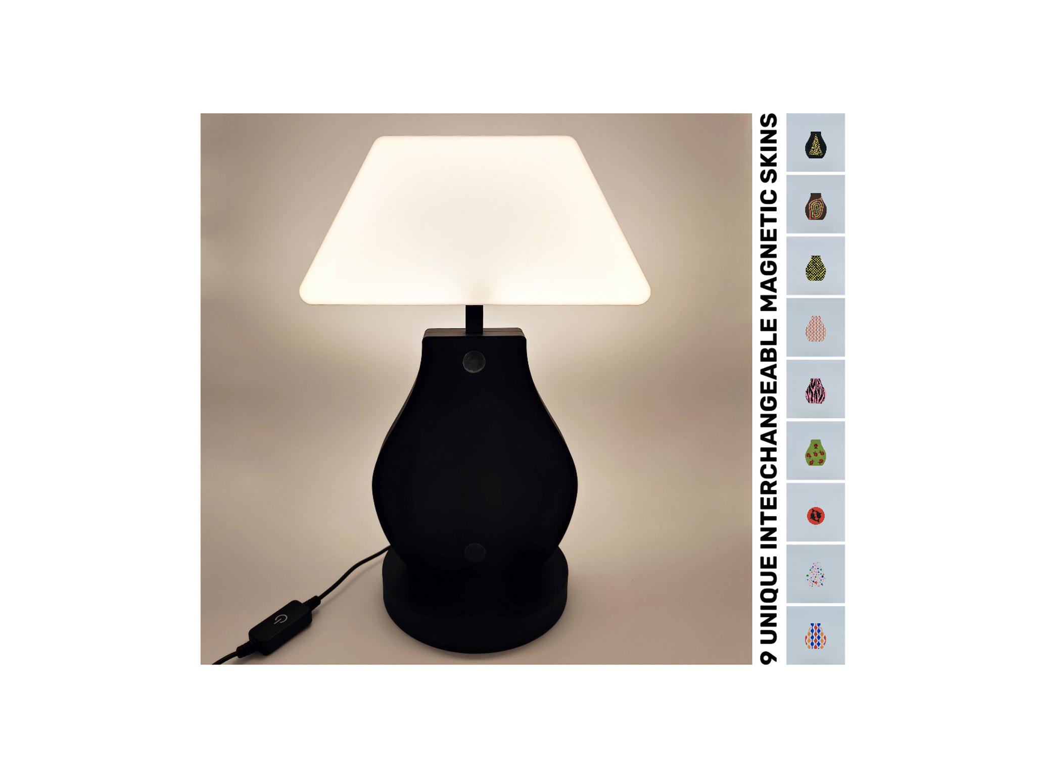 Bella - Led Lamp with interchangeable magnetic skins 3d model