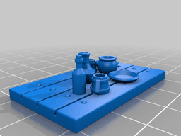 Tavern table set 3d model