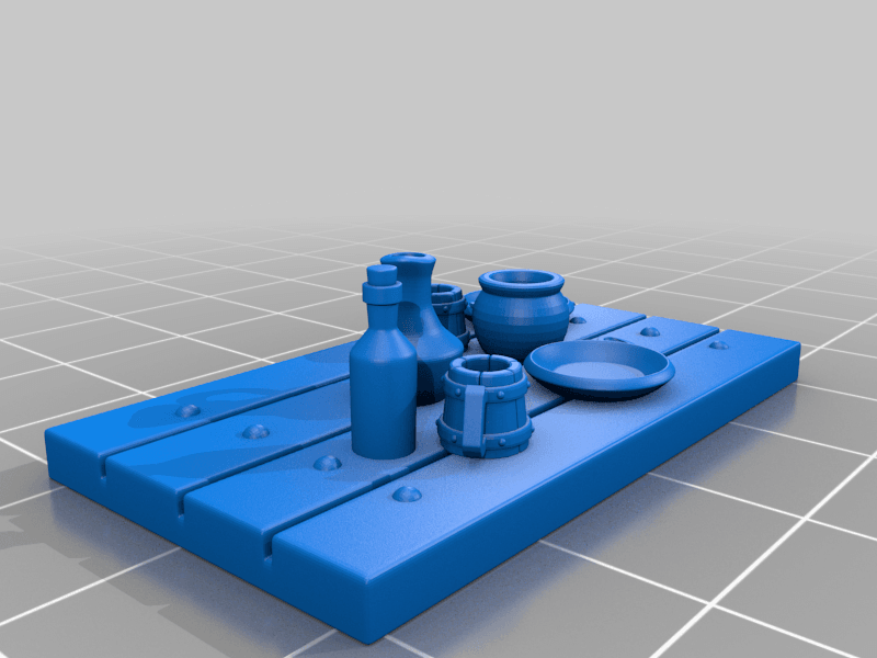 Tavern table set 3d model
