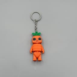 Flexy Carrot Dude + Keychain – No Supports! 3d model