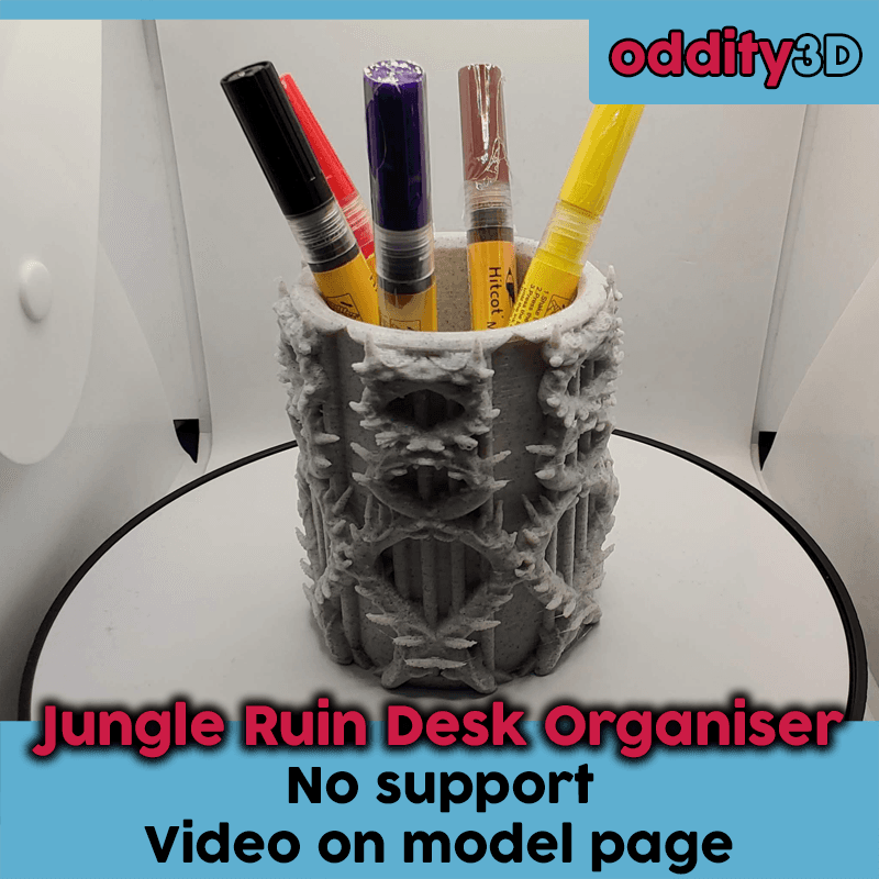 Jungle Ruin Desk Organiser (no support) 3d model