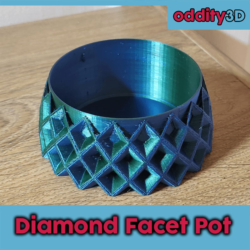 Diamond Facet Pot 3d model
