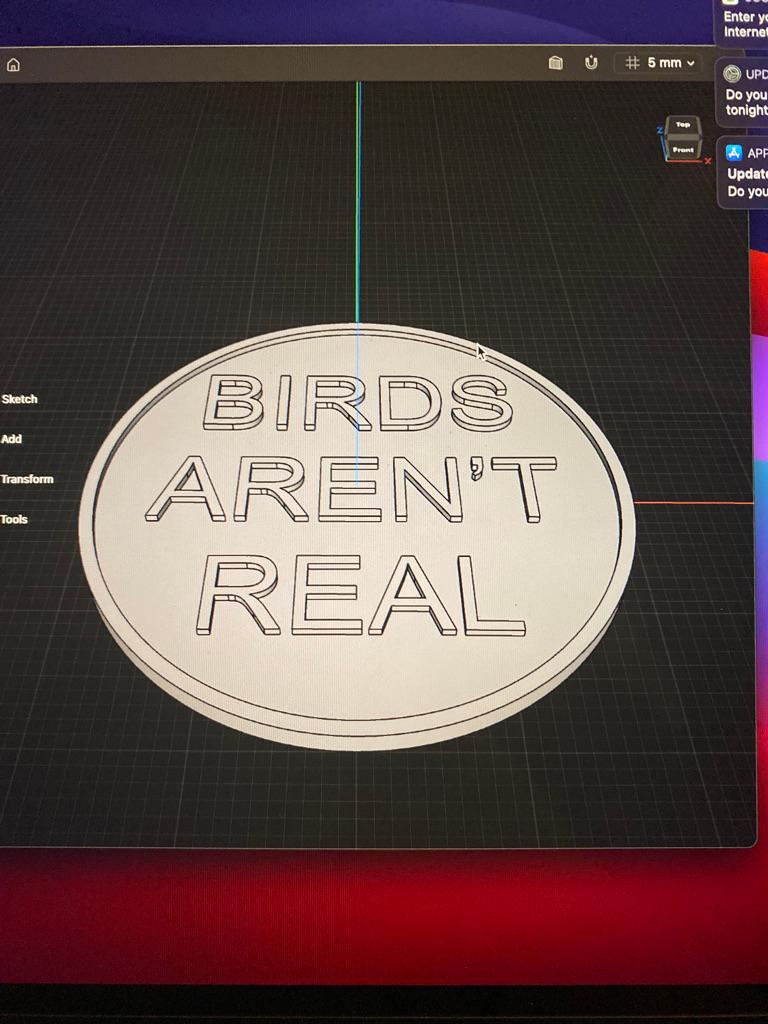Birds Aren’t Real Coaster 3d model